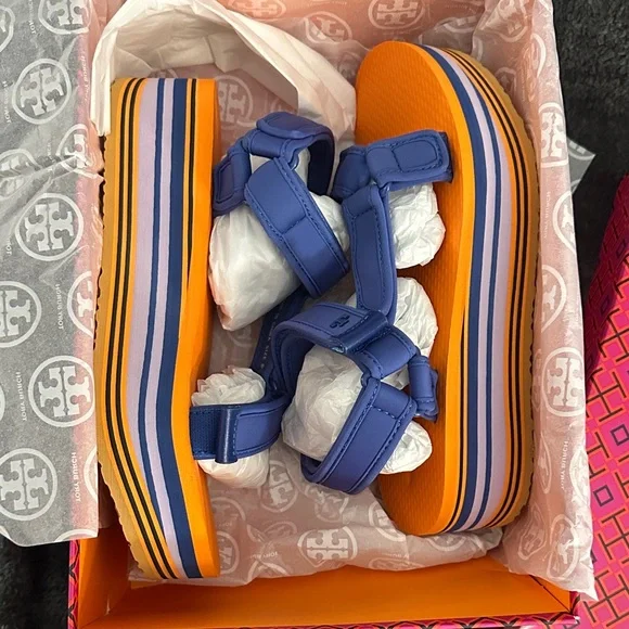 Tory Burch Multicolor Platform Sandals - Picture 2 of 6